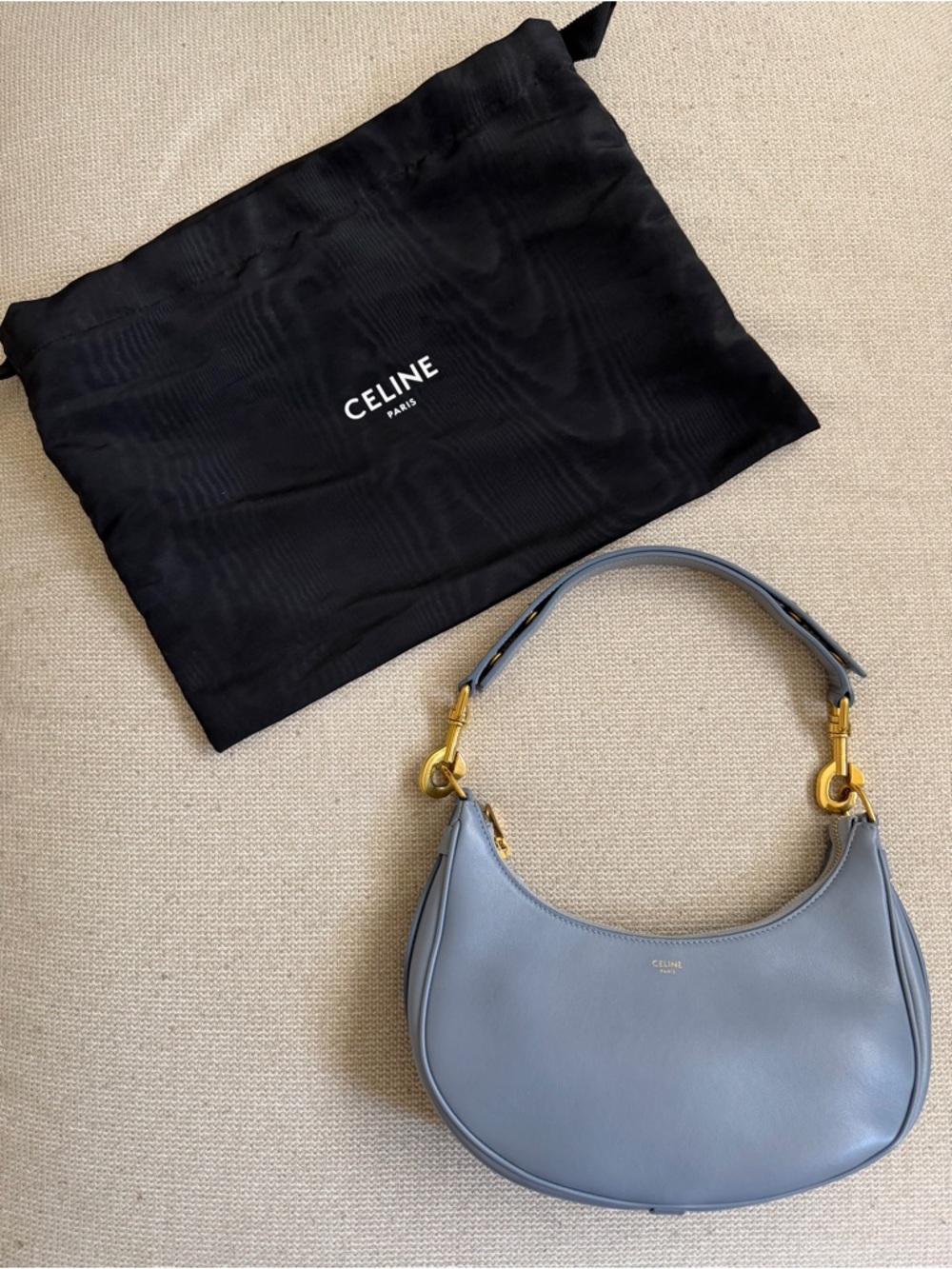 Celine Ava Medium Strap Bag Arctic Blue